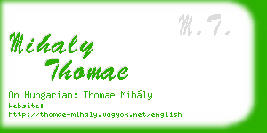 mihaly thomae business card